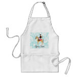 Teal Damask Equestrian Apron