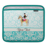 Teal Damask Equestrian iPad Sleeves