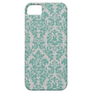 Teal Damask Image for I Phone iPhone 5 Case