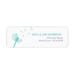 Teal Dandelion Address Return Return Address Labels