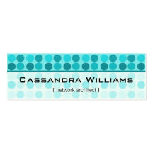 Teal Dots Network Micro Mini Business Cards