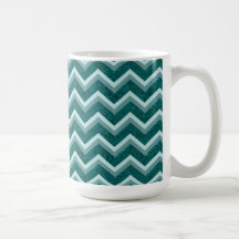 Teal Embossed Foil Coffee Mugs