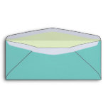 Teal Envelope with Palm Trees