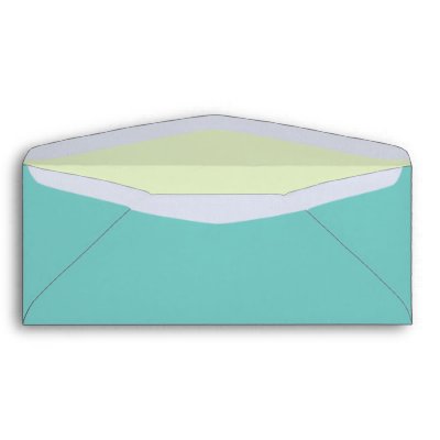 Teal Envelope with Palm Trees