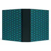 Teal Fairy Star Egg & Dart Pattern binders