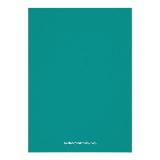 Teal Field of Hearts Bridal Shower Invitation