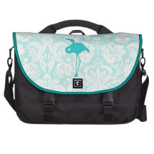 Teal Flamingo Computer Bag