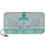 Teal Fleur de lis Speaker