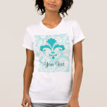 Teal Fleur de lis T Shirt