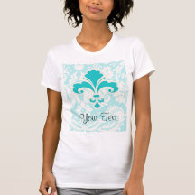 Teal Fleur de lis T Shirt