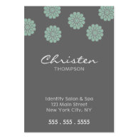teal flower business cards