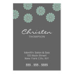 teal flower business cards