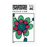 Teal Flower Stamp