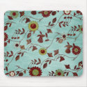 Teal Flowers mousepads by MarceeJean Teal Flowers mousepads