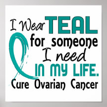 Teal For Someone I Need Ovarian Cancer Poster