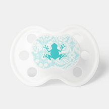 Teal Frog Pacifier