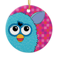 Teal Furby Christmas Ornament