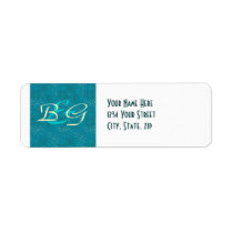Teal Galaxy WEDDING address label labels