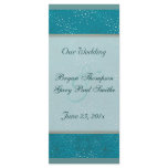 Teal Galaxy WEDDING program Personalized Rack Card