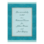 Teal Galaxy WEDDING Rehearsal Dinner invite