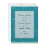 Teal Galaxy WEDDING Rehearsal Dinner invite