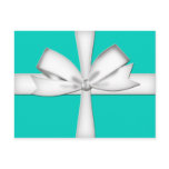 Teal Gift Card with Bow Postcard