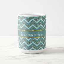 Teal Glitter Mug