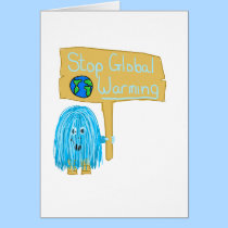 Teal global warming cards
