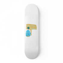 Teal global warming skateboards