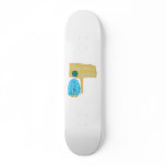 Teal global warming skateboard decks