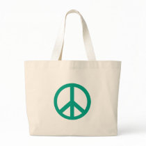 Teal Green Peace Sign Products Bag