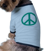 Teal Green Peace Sign Products pet clothing