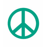 Teal Green Peace Sign Products t-shirts