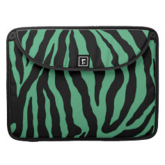 Teal Green Tiger Striped Cases Sleeves MacBook Pro Sleeve