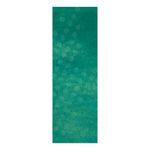 Teal Grunge Background Mini Bookmarks Business Card Template (front side)