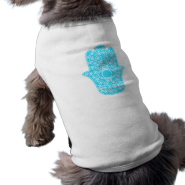 Teal Hamsa-Hand of Miriam-Hand of Fatima.png Dog T-shirt