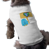 Teal heart earth pet clothing