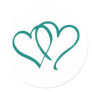 Teal Hearts Sticker Teal Hearts Sticker