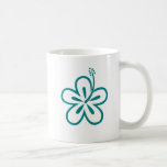teal hibiscus coffee mugs
