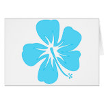 Teal Hibiscus Greeting Card