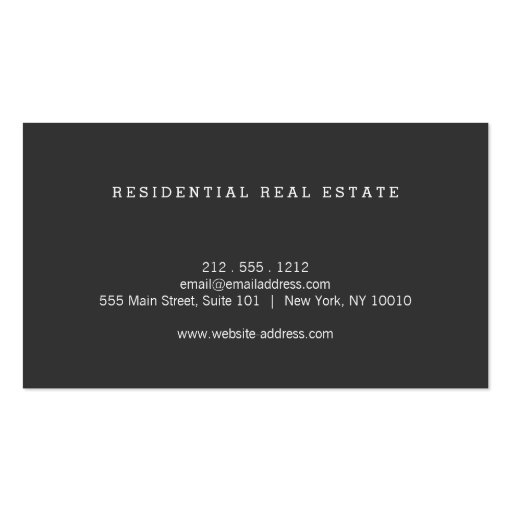 Teal Home Logo Builder Real Estate Business Card (back side)
