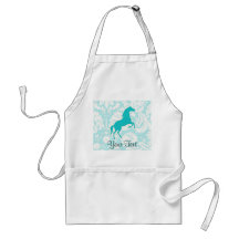 Teal Horse Apron