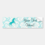 Teal Horse Bumper Sticker