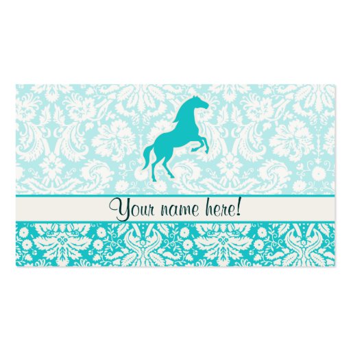 Teal Horse Business Cards (front side)