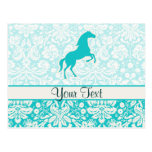 Teal Horse Postcard