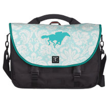 Teal Horse Racing Commuter Bag