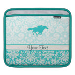 Teal Horse Racing Sleeve For iPads