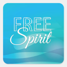 Teal Inspirational Spritiual Freedom Quote Sticker
