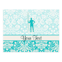 Teal Javelin Throw Post Cards