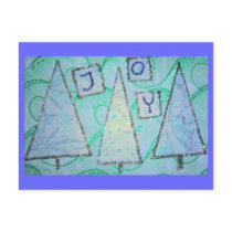 Teal Joy Collage postcards